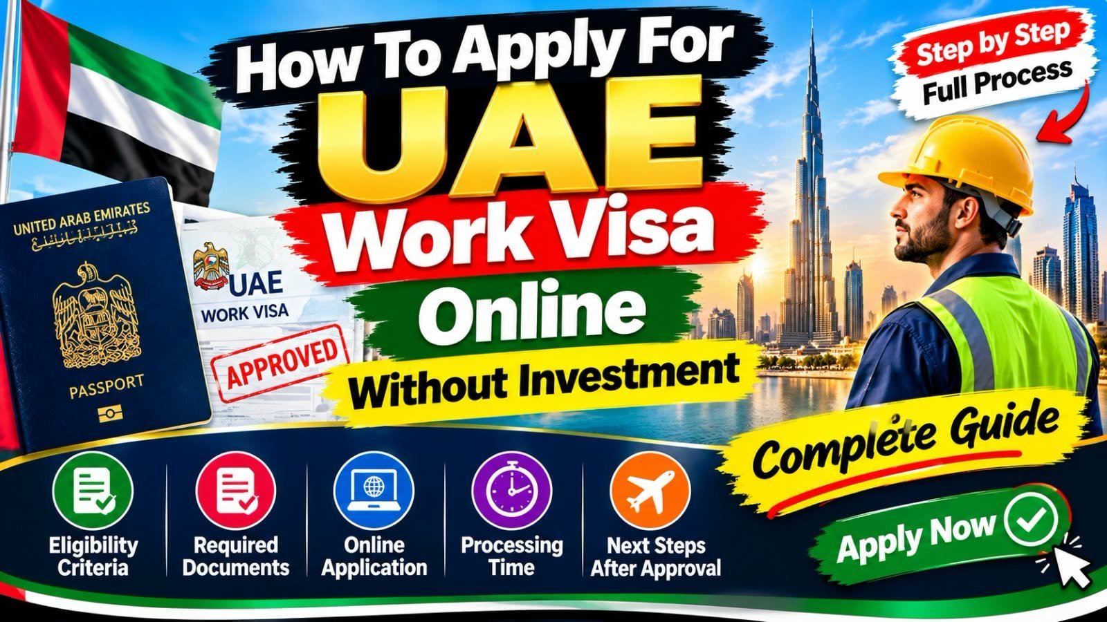 How To Apply For UAE Work Visa Online Without Investment
